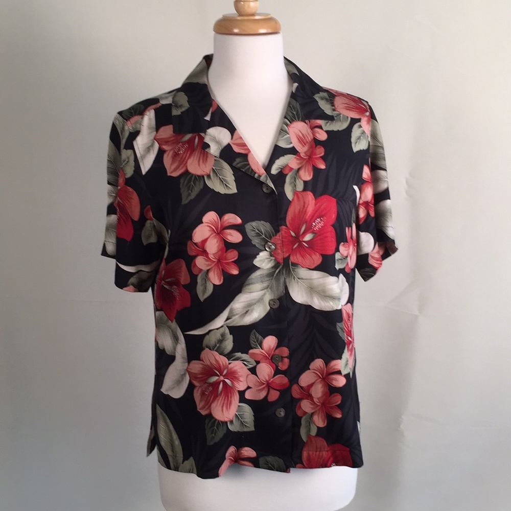Tommy Bahama Women’s Silk Hawaiian Shirt Size S